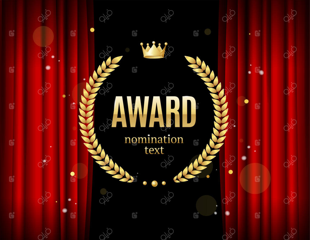 طرح تبلیغاتی وکتور: نشان جایزه تاج برگ سه‌بعدی با جزییات واقعی