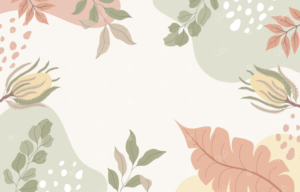 پس‌زمینه گلدار انتزاعی با رنگ‌های پاستلی