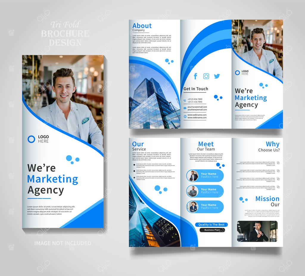 طراحی بروشور سه‌لت تجاری