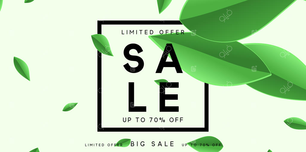 پس‌زمینه با برگ‌های سبز. فصل تابستان و بهار. پوستر برگ‌های گرمسیری. تصویرسازی وکتور