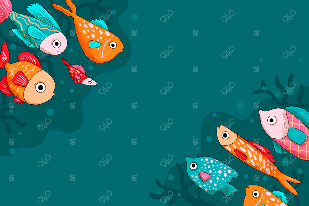 تصویرسازی دستی ماهی