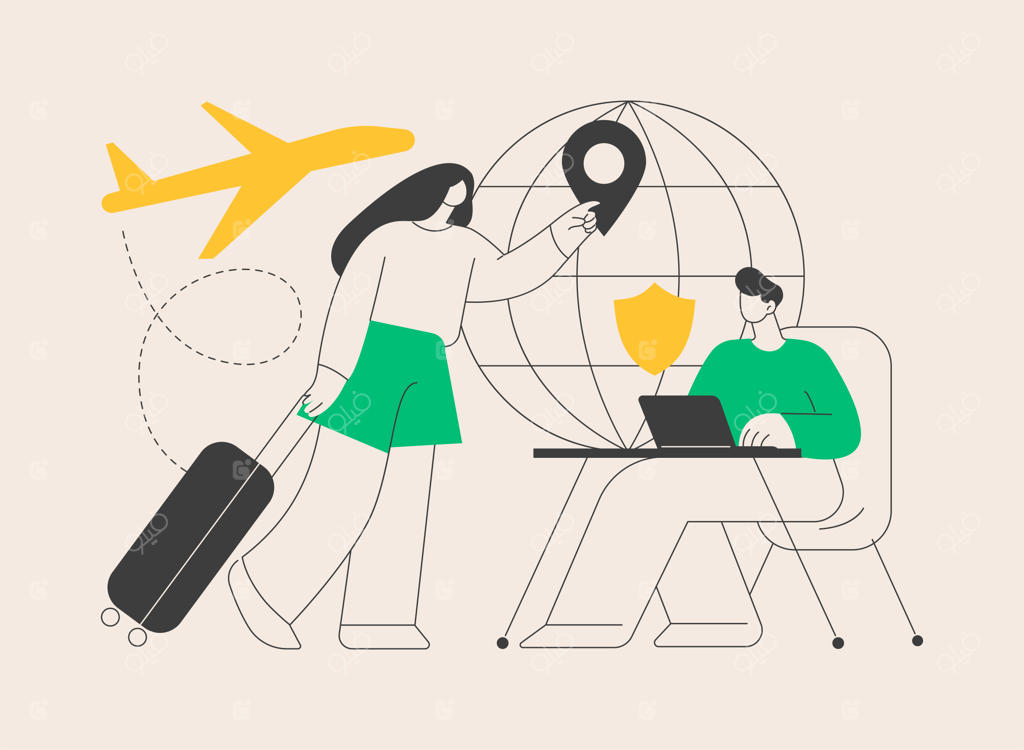 تصویرسازی وکتور مفهوم انتزاعی سفر جهانی