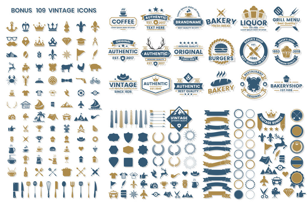 لوگوی وکتور قدیمی برای بنر