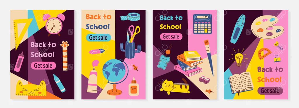 فروش ویژه لوازم ضروری بازگشت به مدرسه با تخفیف‌های هیجان‌انگیز Pro Vector