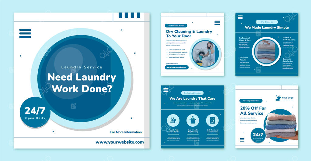 طراحی قالب خدمات لباسشویی