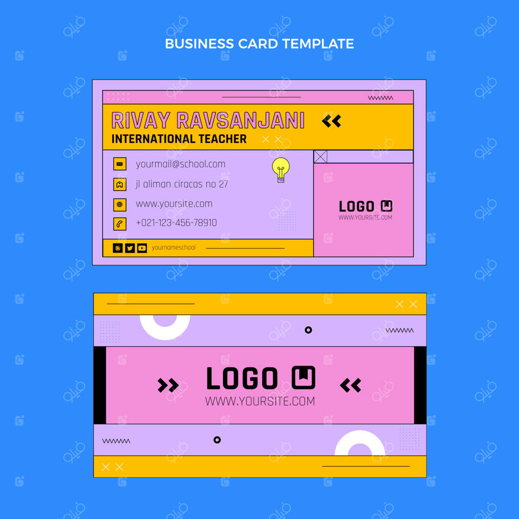 قالب مینیمالیستی طراحی فلت برای مدرسه بین‌المللی