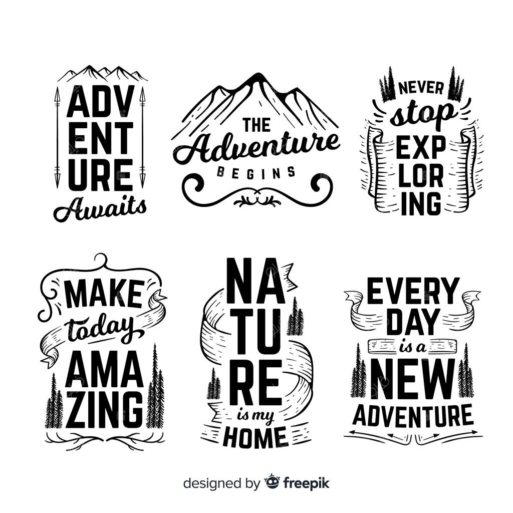 مجموعه لوگوهای ماجراجویی دست‌کشیده