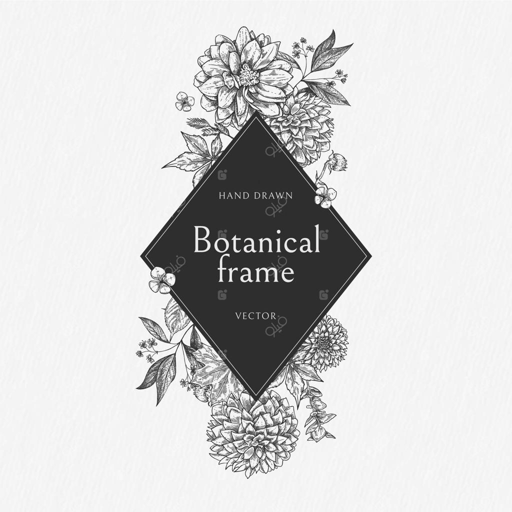 پس‌زمینه قاب گل‌آرایی زیبا و تزئینی عروسی