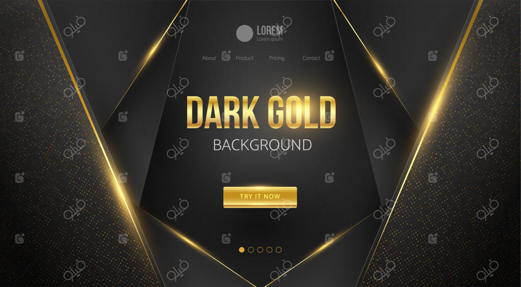 پس‌زمینه لوکس طلایی تیره. قالب وب‌سایت