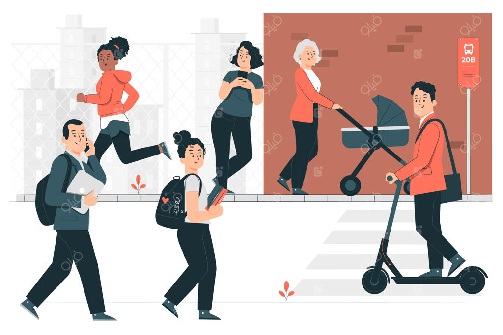 تصویر مفهومی زندگی شهری