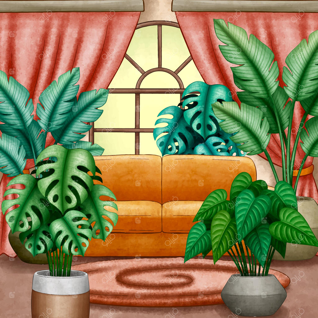 تصویرسازی گیاهان آپارتمانی