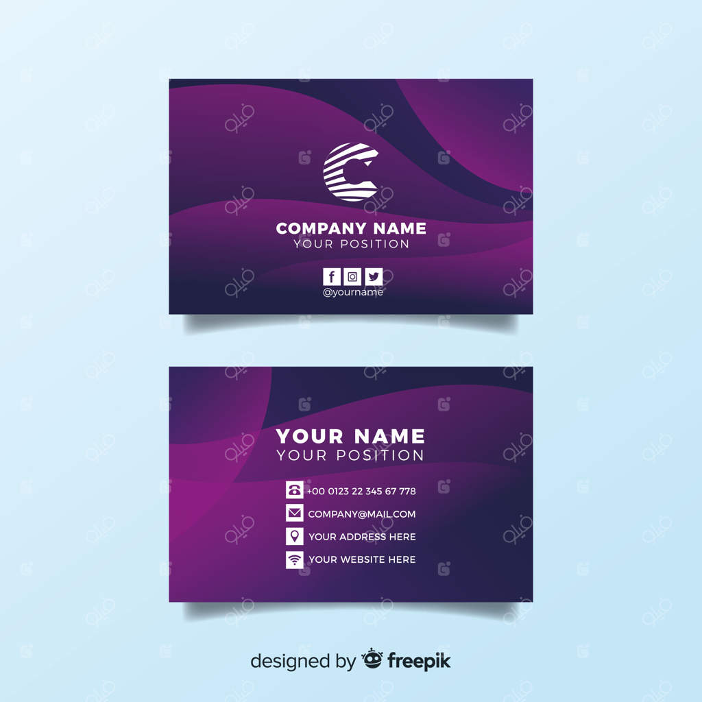 پترن کارت ویزیت با طرح گرادینت انتزاعی