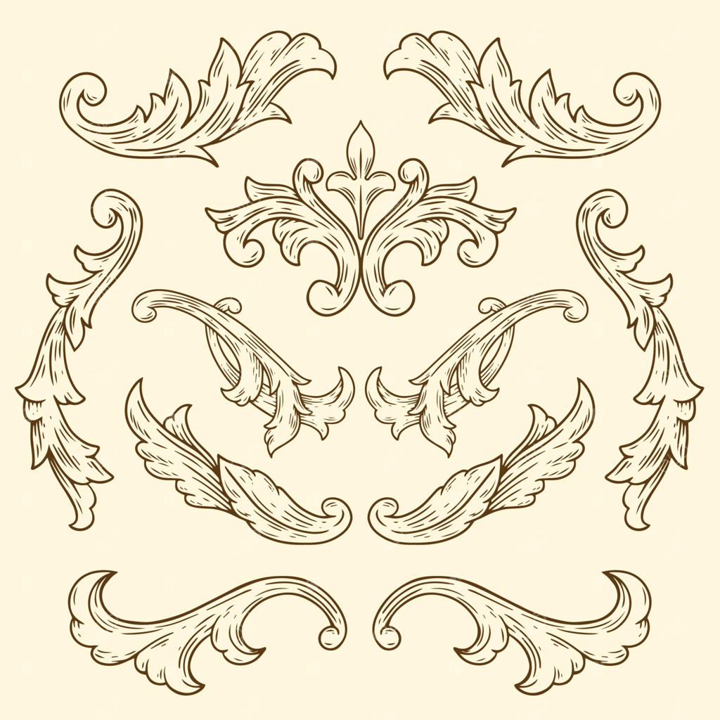 المان‌های تزئینی گل‌دار ویکتوریایی