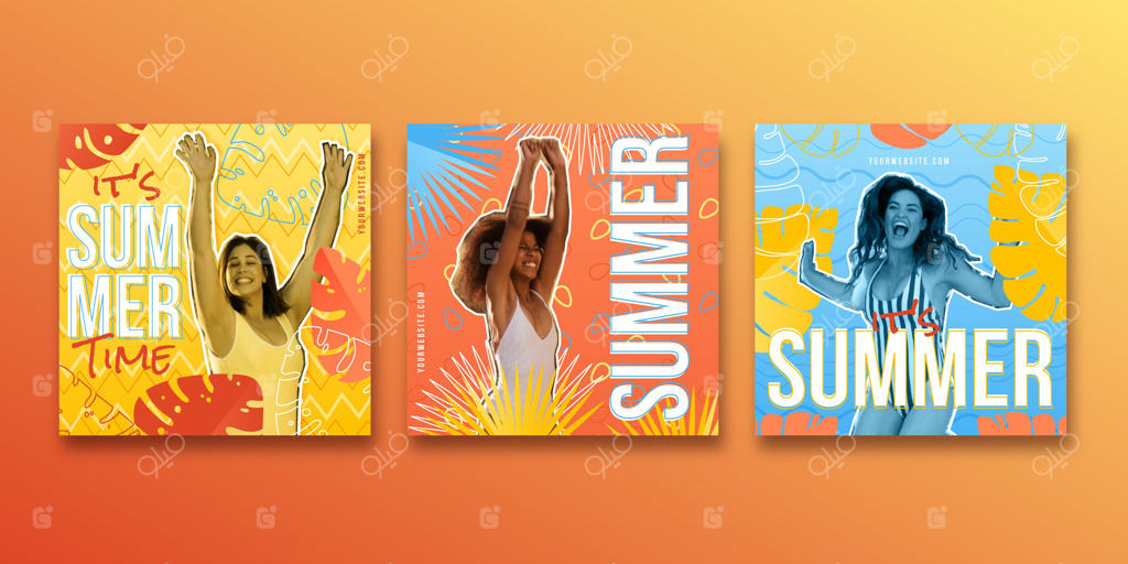 مجموعه پست‌های اینستاگرام تابستانی با عکس