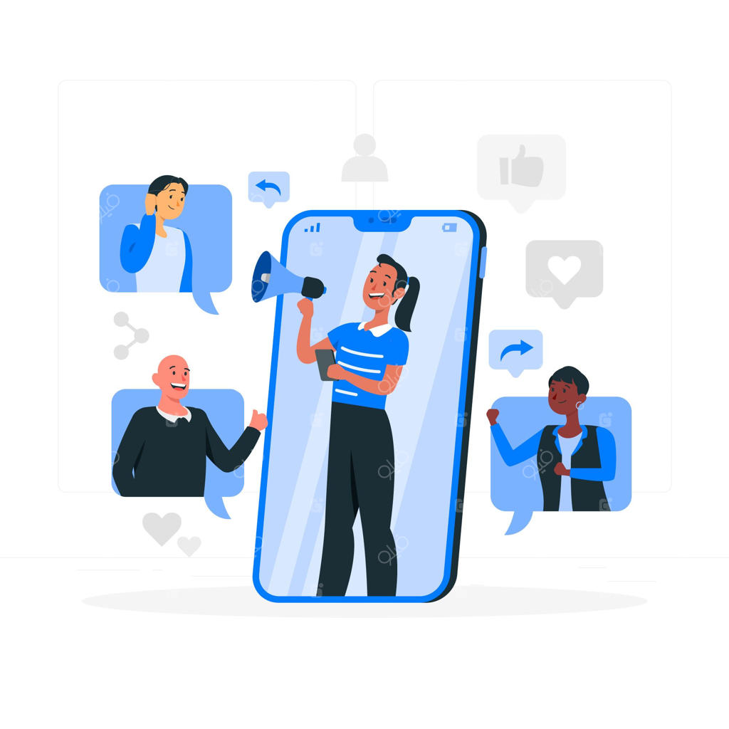 تصویرسازی مفهوم معرفی دوستان