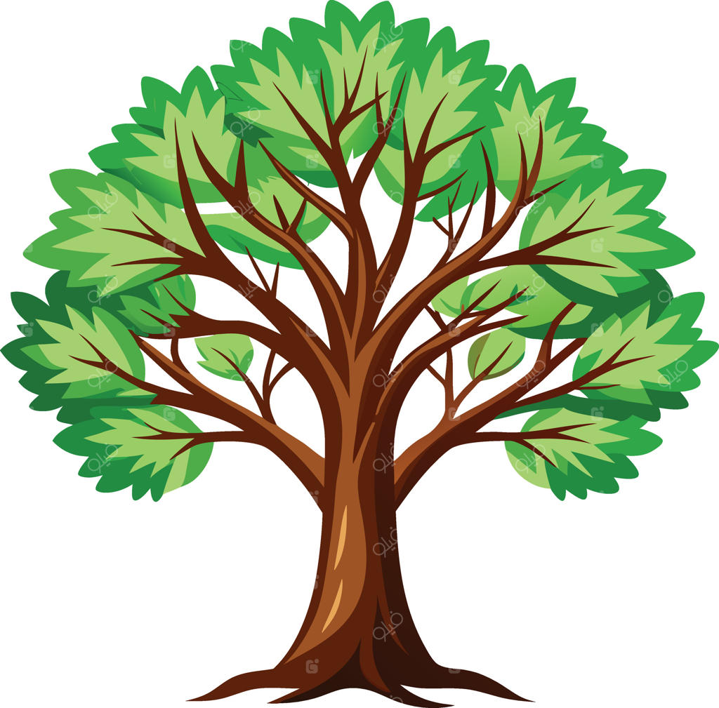 درخت بلوط باشکوه در فایل EPS موجود است