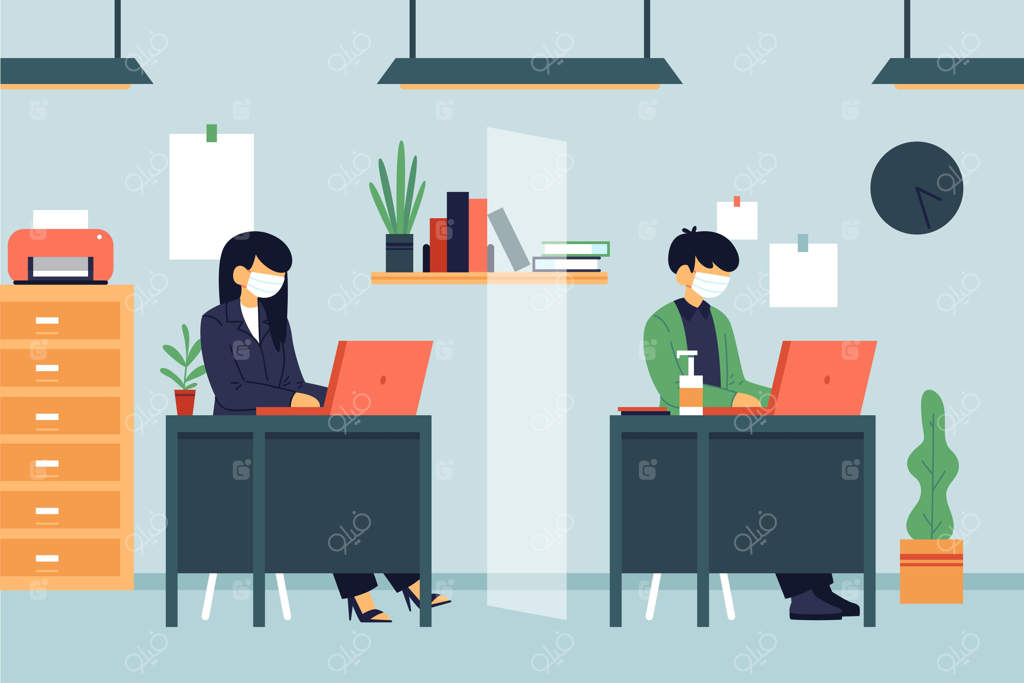 فاصله‌گذاری اجتماعی در محل کار