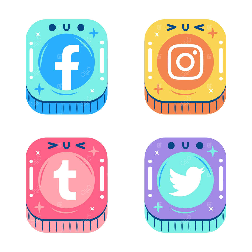 پک رسانه اجتماعی شیک و جذاب