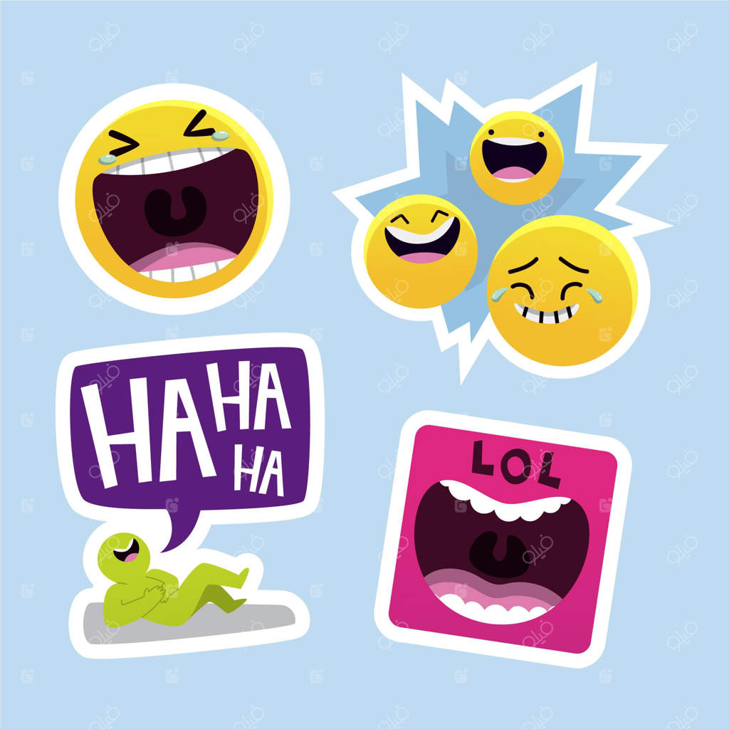 مجموعه استیکرهای خنده‌دار و بامزه