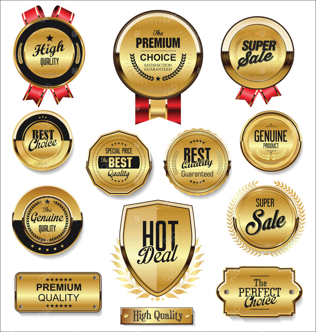 نشان و برچسب‌های طلایی