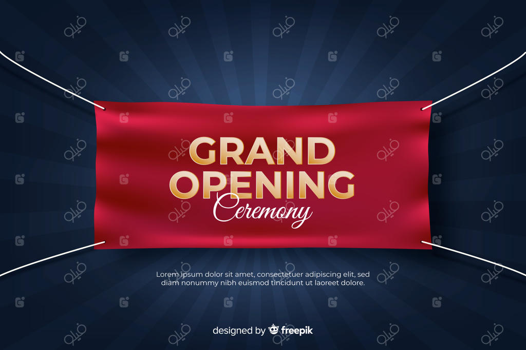 طراحی اعلامیه افتتاحیه بزرگ به زودی