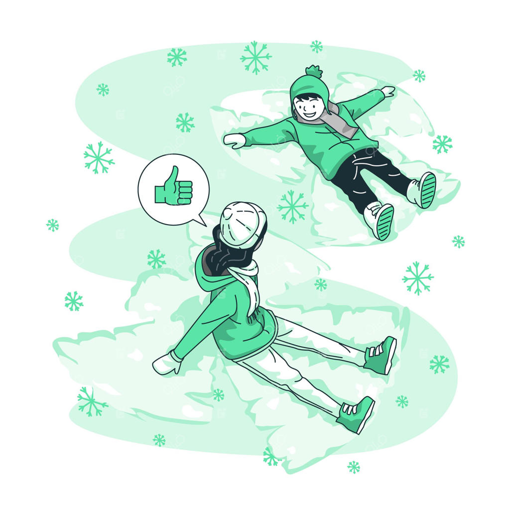 تصویرسازی مفهومی ساخت فرشته برفی