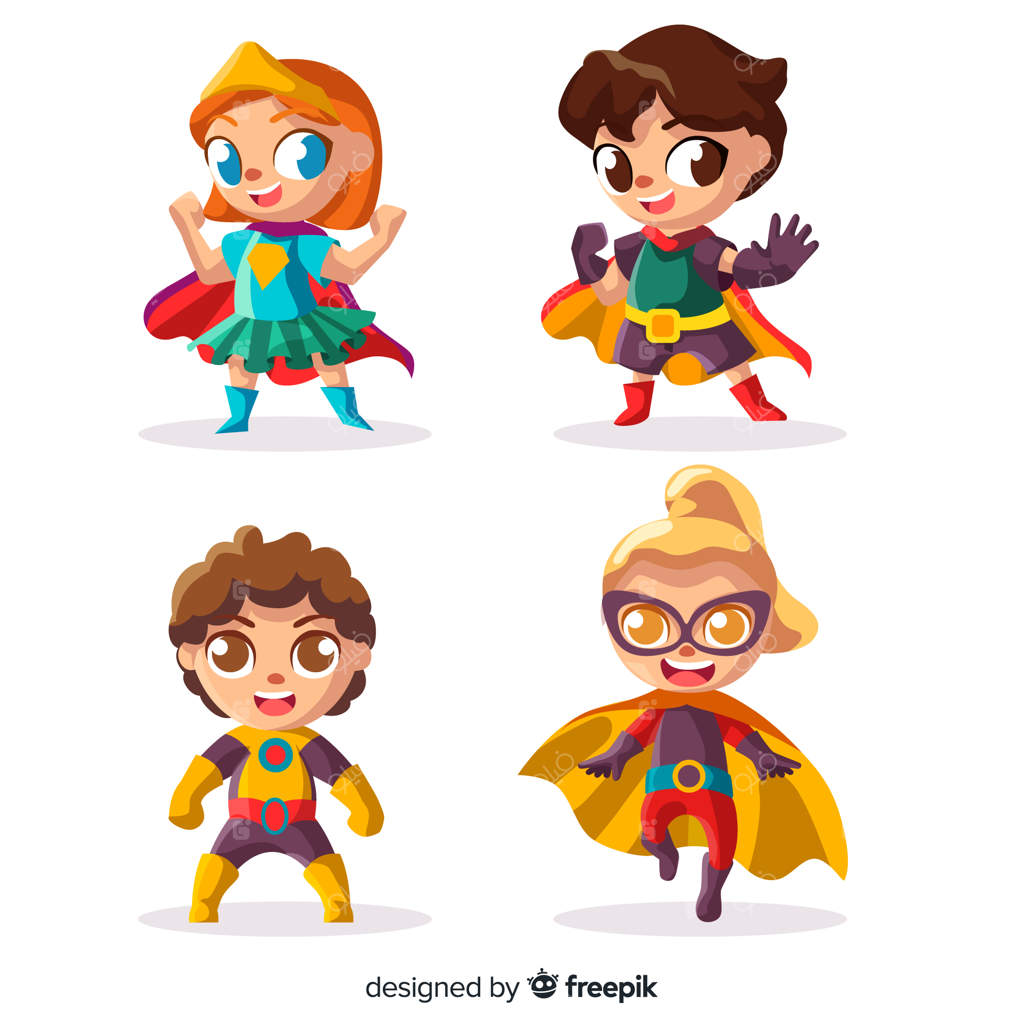 گروه‌ای از کودکان ابرقهرمان مختلف