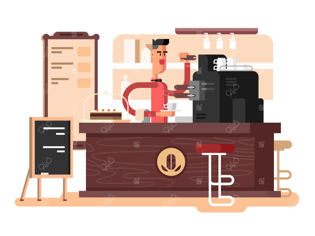 داخل یک کافی‌شاپ