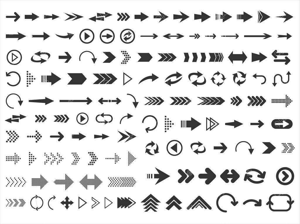 کالکشن بزرگ آیکون‌های فلش به صورت وکتور