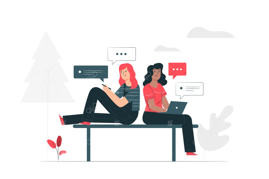 تصویرسازی مفهوم چت کردن