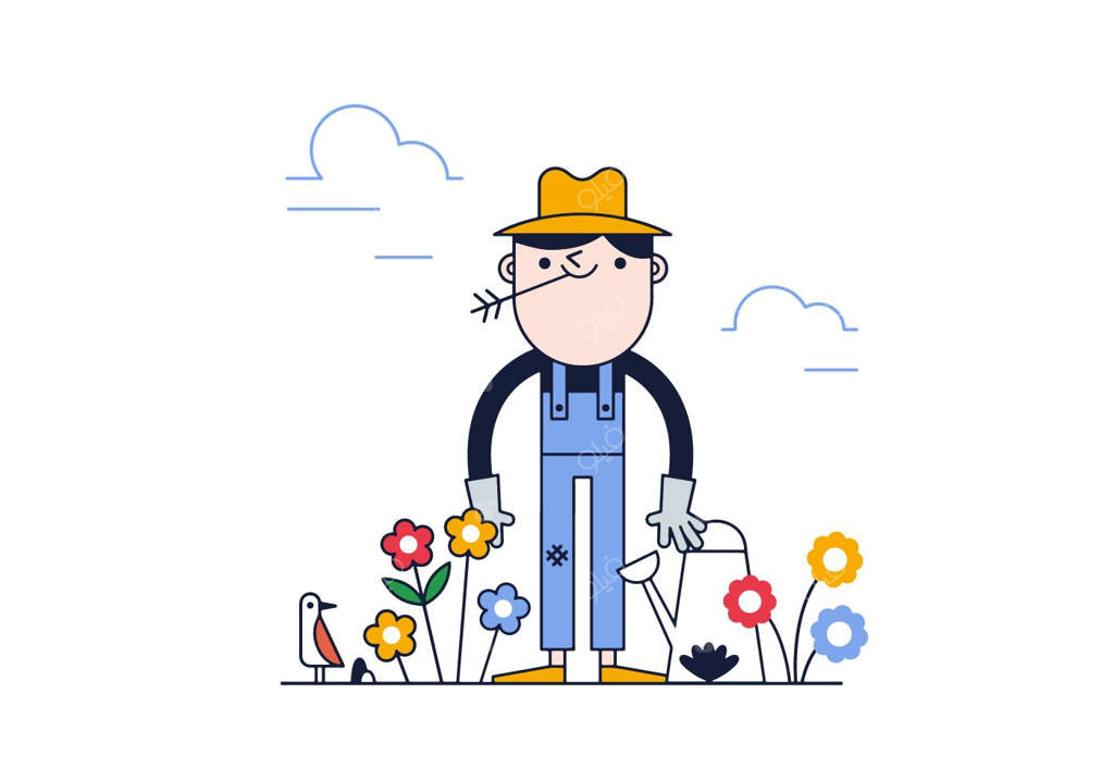 وکتور حرفه‌ای باغبانی