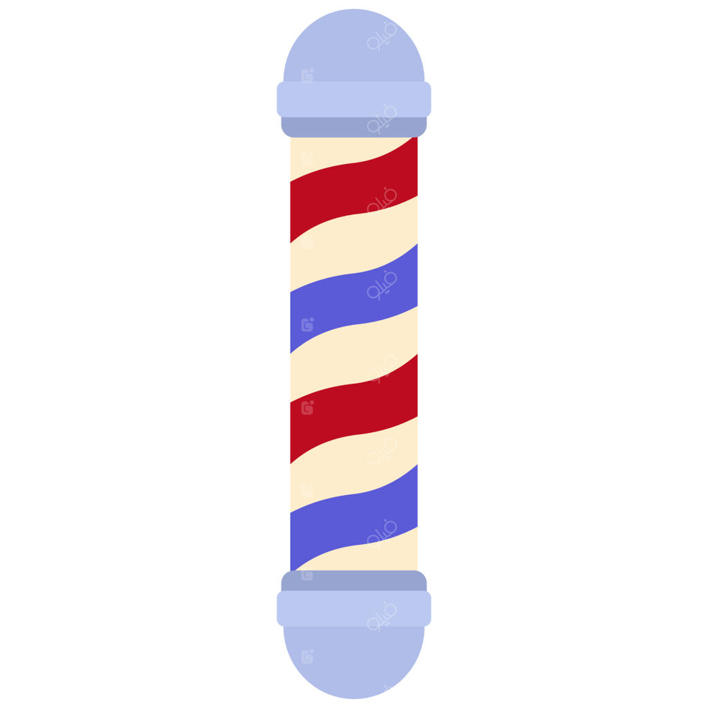 نقش کارتونی وکتوری چراغ سلمانی به سبک تخت. آرایشگر و سلمانی.