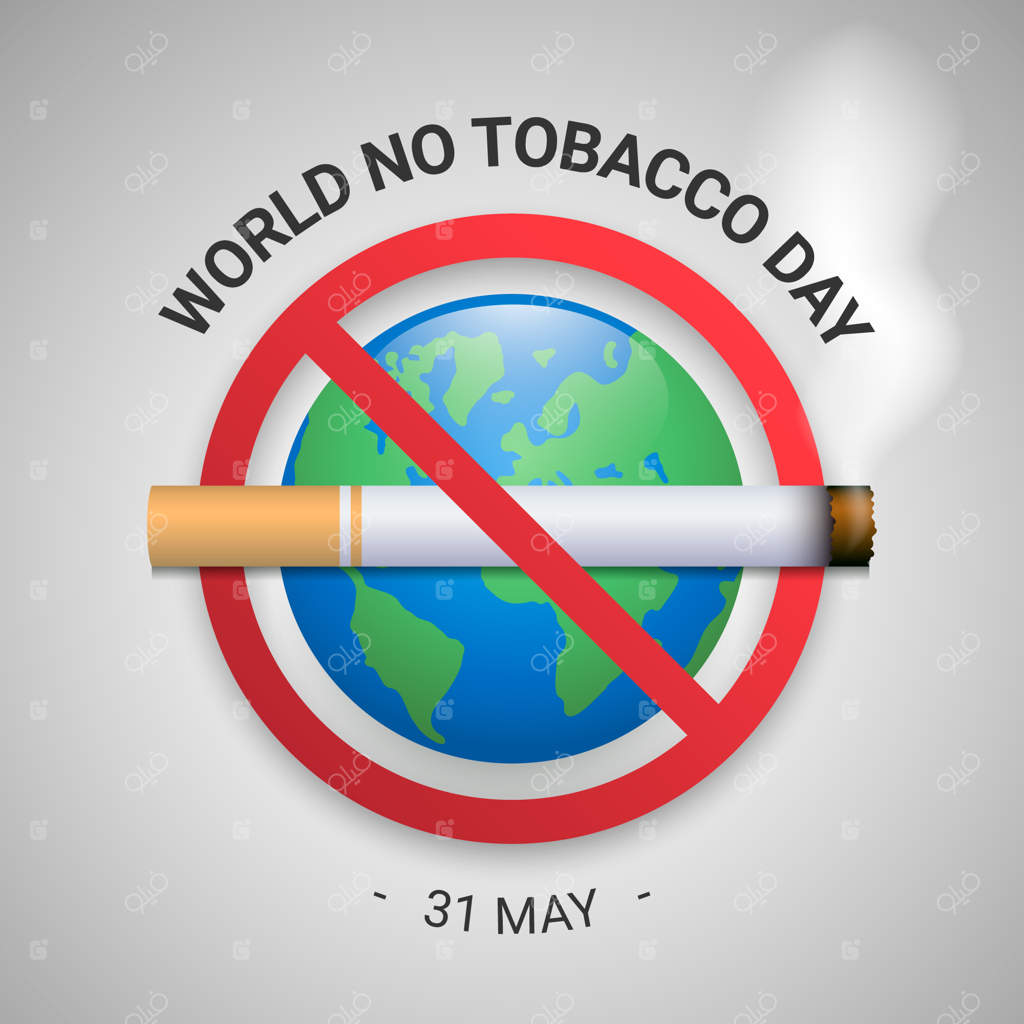 تصویرسازی روز بدون دخانیات با گرادیانت رنگی