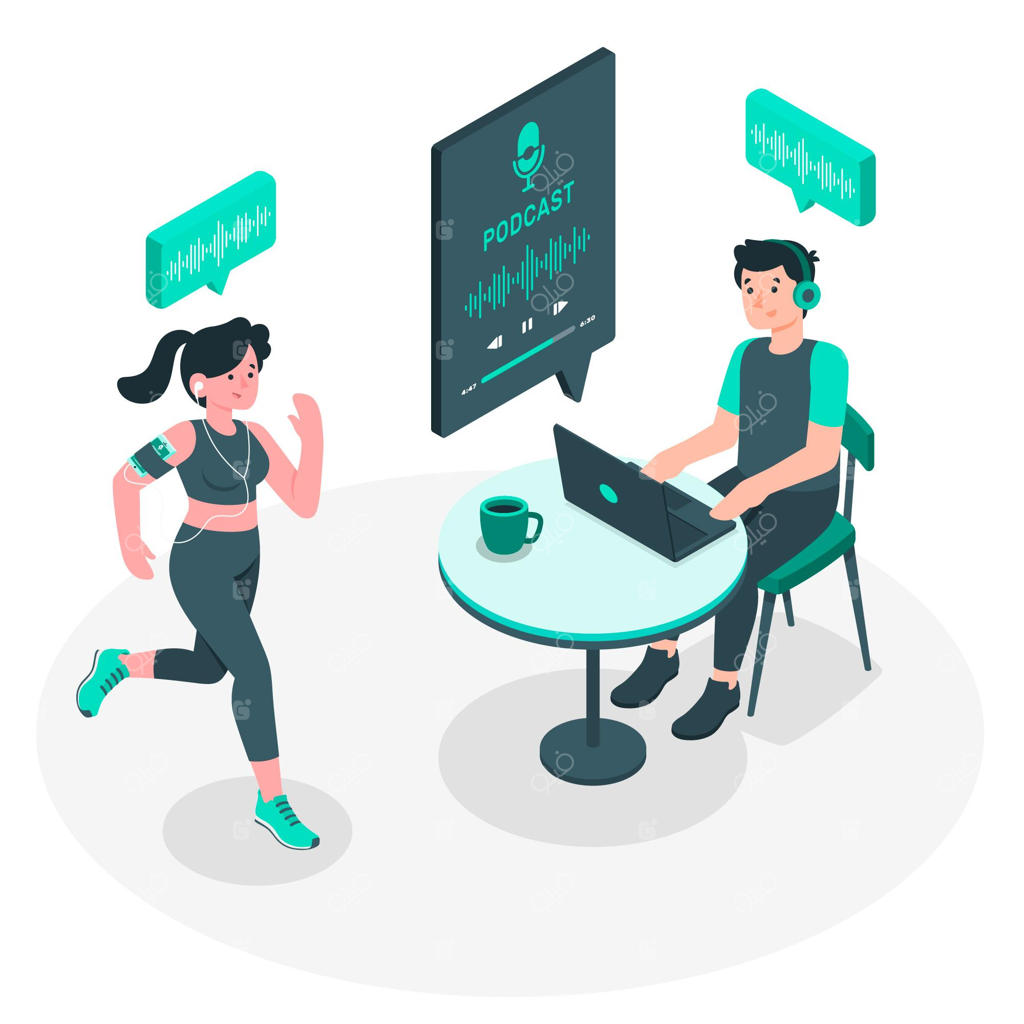 تصویرسازی برای مفهوم مخاطبان پادکست