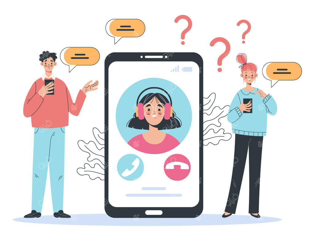 تصویر مفهومی طراحی انیمیشنی پشتیبانی مشتری