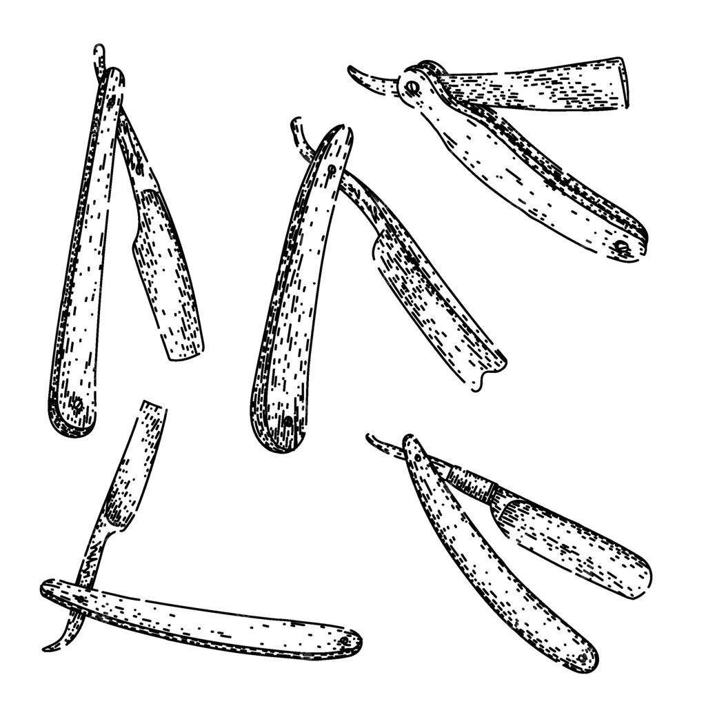 طرح دستی تیغ سلمانی کلاسیک