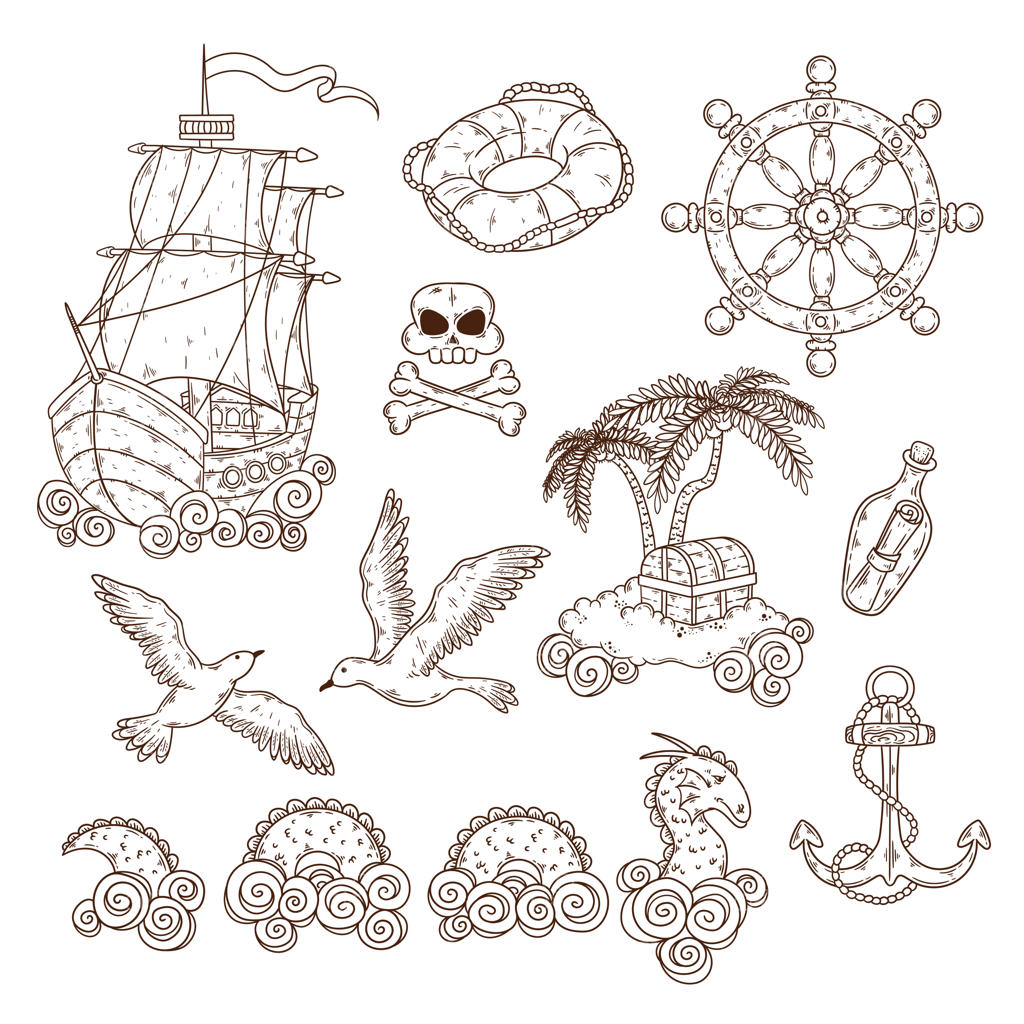 عناصر دستی برای نقشه قدیمی