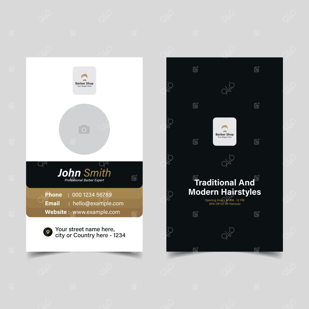 قالب کارت ویزیت آرایشگر: تبلیغات ویژه سالن زیبایی و آرایشگری - وکتور ایلاستریتور.