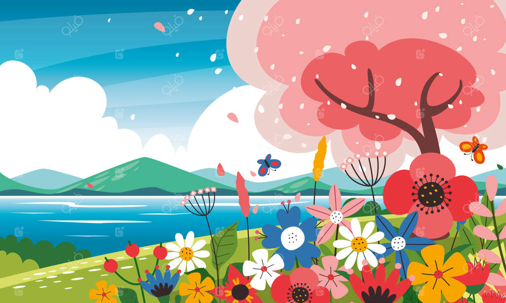 صحنه منظره طبیعی بدون جزئیات - وکتور