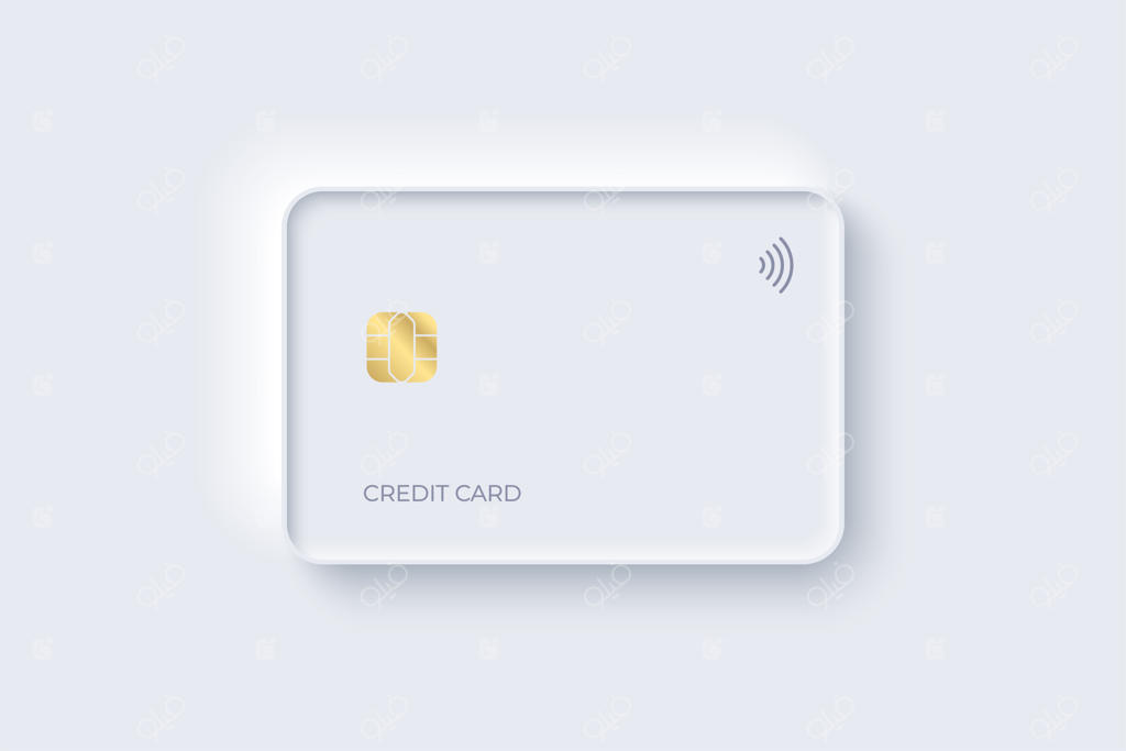 مدل کارت اعتباری به سبک نیومورفیک: قالب طراحی مدرن و مینیمال.