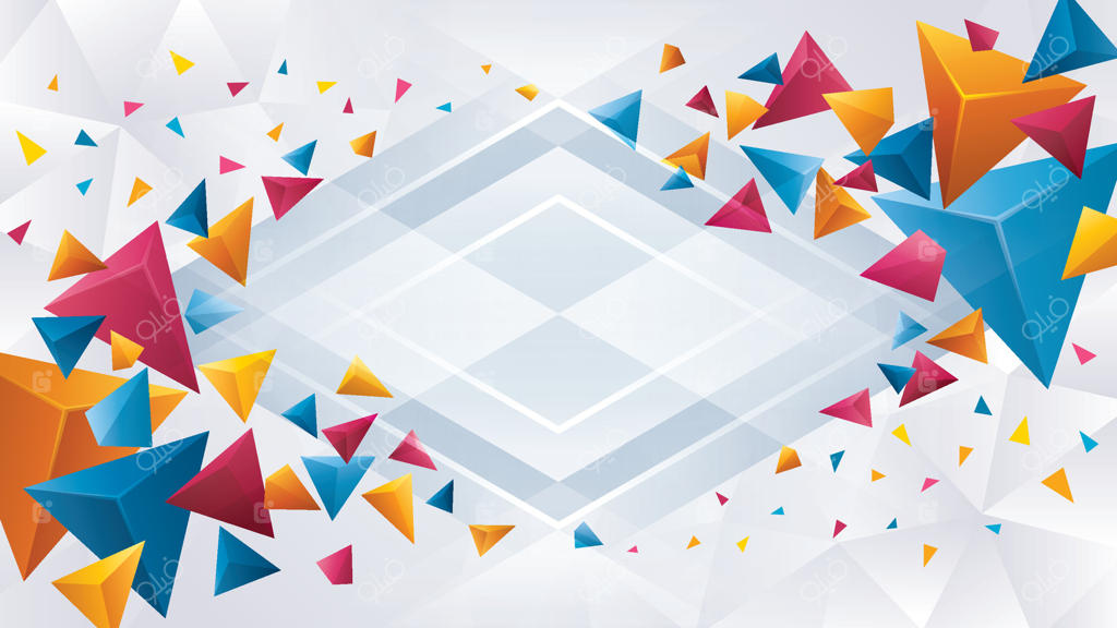 پس‌زمینه چندضلعی رنگارنگ و انتزاعی. پاشش مدرن مثلث‌های سه‌بعدی. ایده‌های خلاقانه برای ارائه‌های تجاری، جشن‌ها، نمایش مد، و بنر
