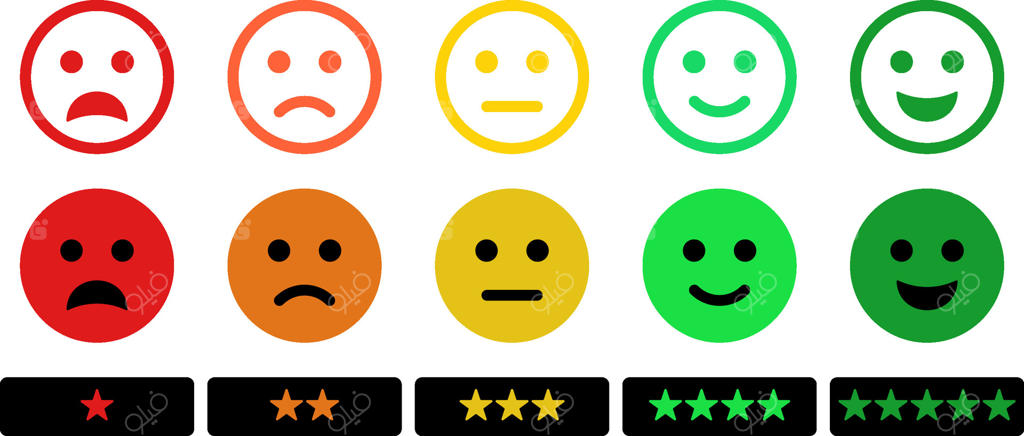 نماد رضایت از خدمات مشتری: مفهوم بازخورد کنترل کیفیت.