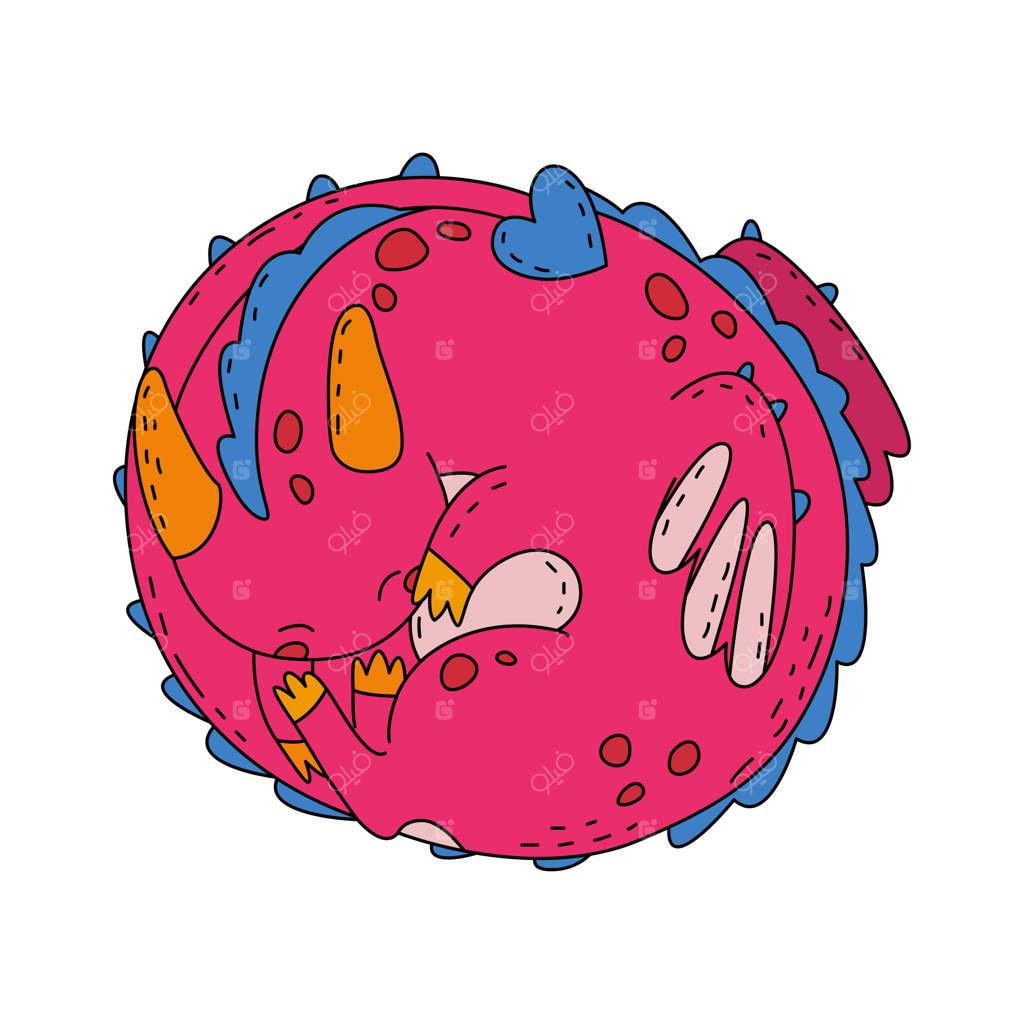 اژدها نمادی از سال نو چینی ۲۰۲۴ یک تصویرسازی بامزه برای تزئین لباس کودکان و ایجاد برچسب‌ها و چاپ‌ها برای دکوراسیون داخلی سبک کارتونی، تصویرسازی وکتور