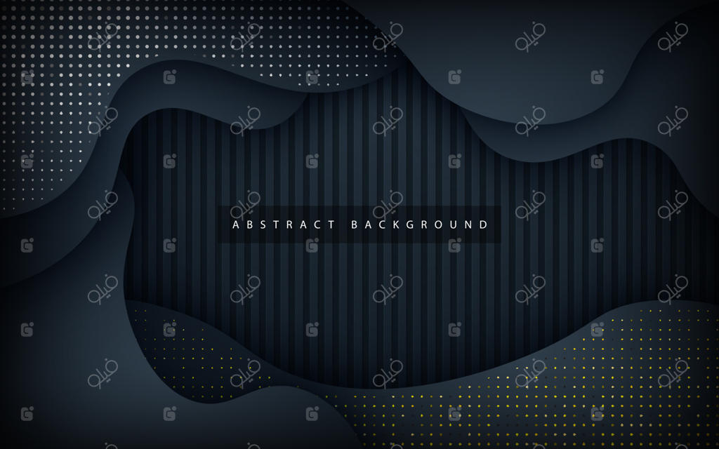 پس‌زمینه لایه‌های موج‌دار با گرادیان آبی تیره و نقش‌های براق. برداری EPS10