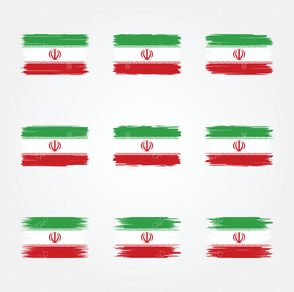 پرچم ایران به صورت قلم‌مو: پرچم ملی ایران