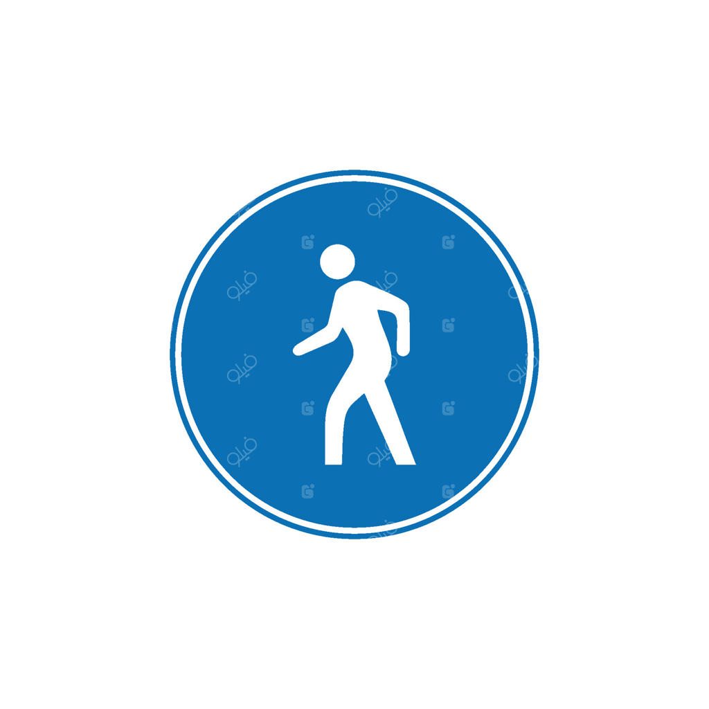 تابلوی راهنمایی و رانندگی: عبور عابران پیاده در دایره آبی الزامی است