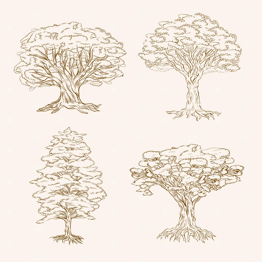 تصویرسازی گیاهی دستی کشیده شده