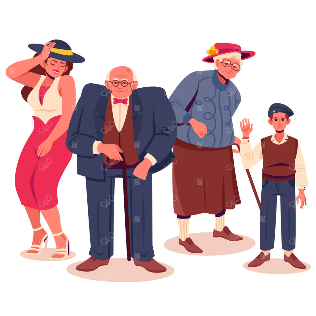 تصویرسازی شخصیت‌های دهه ۴۰ با طراحی دستی