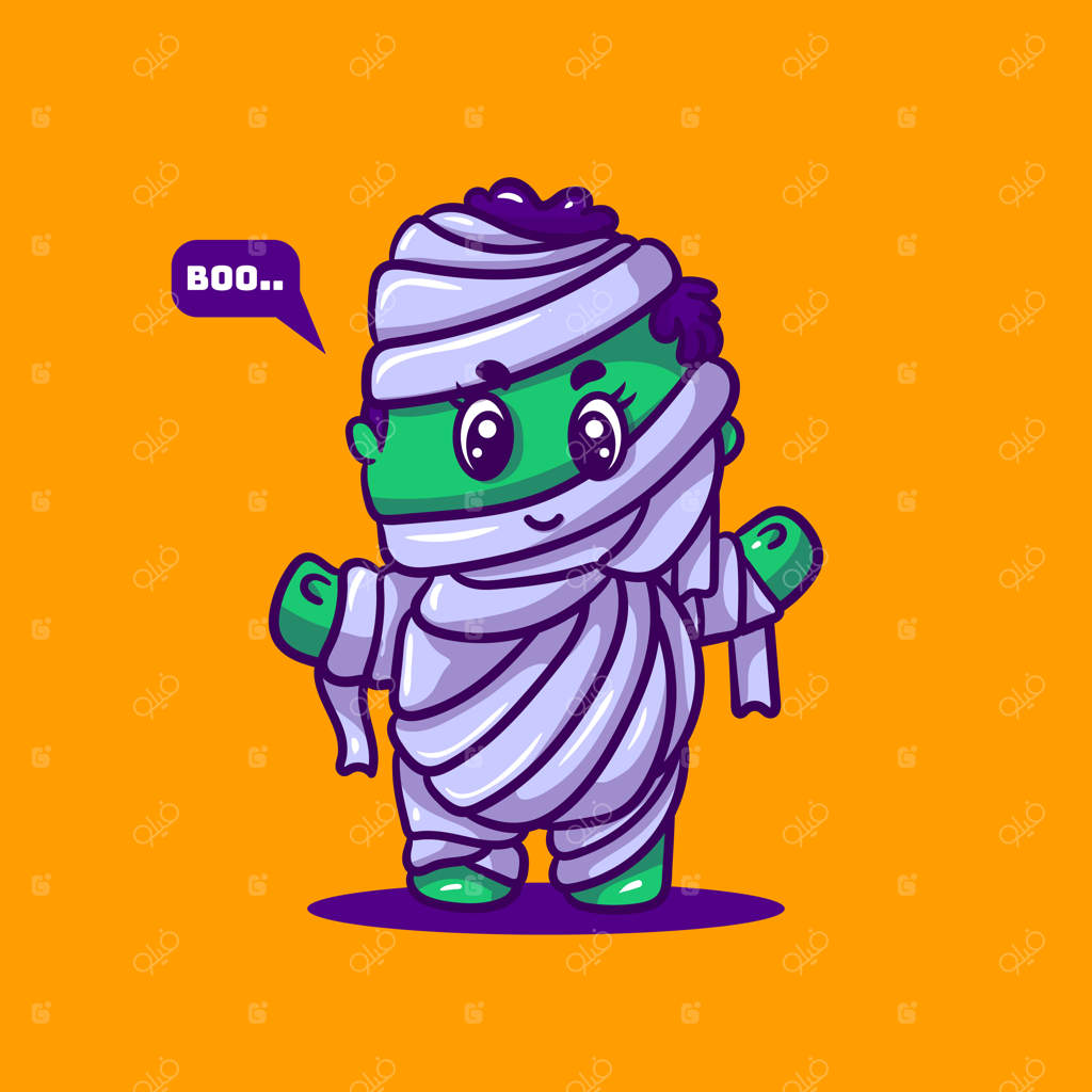 تصویر کارتونی هیولا بامزه مخصوص هالووین