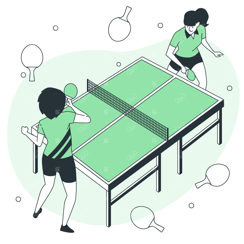 تصویر مفهومی تنیس روی میز